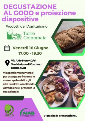 DEGUSTAZIONE INSIEME AL PRODUTTORE '' TORRE COLOMBAIA''