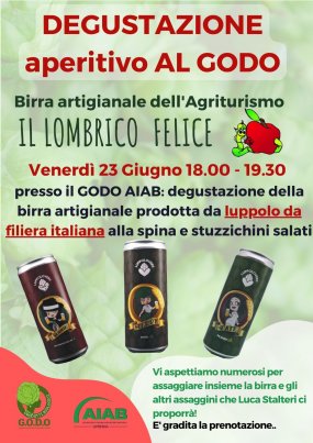 DEGUSTAZIONE INSIEME AL PRODUTTORE '' IL LOMBRICO FELICE''