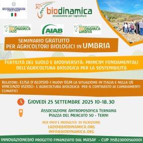 Seminario gratuito per agricoltori biologici